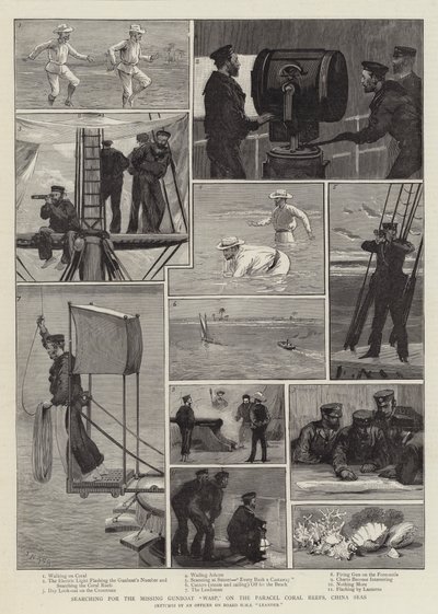 Searching for the Missing Gunboat Wasp, on the Parcel Coral Reefs, China Seas by Joseph Nash